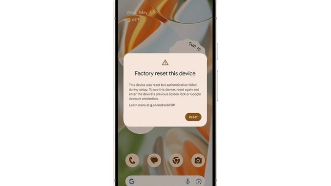 factory reset