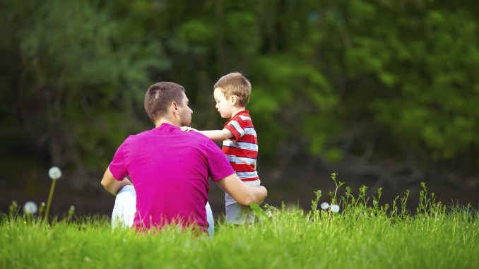 father and son relationships, colorful nature