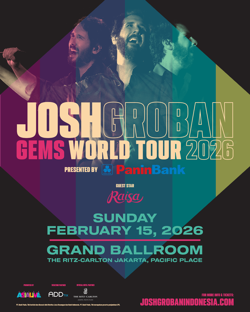 Josh Groban Umumkan GEMS World Tour 2026, Singgah di Jakarta Bersama Raisa