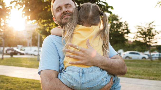 ilustrasi ayah dan anak perempuan