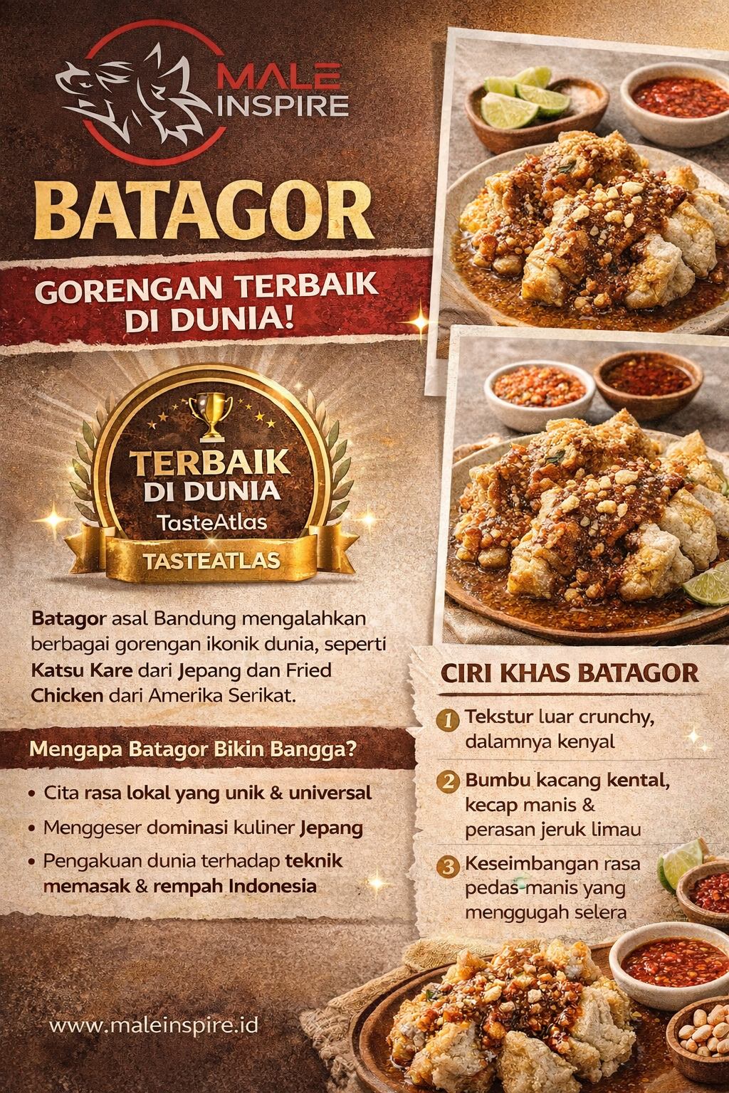 Infografis: Batagor Jadi Gorengan Terbaik di Dunia Tahun 2026 Versi TasteAtlas