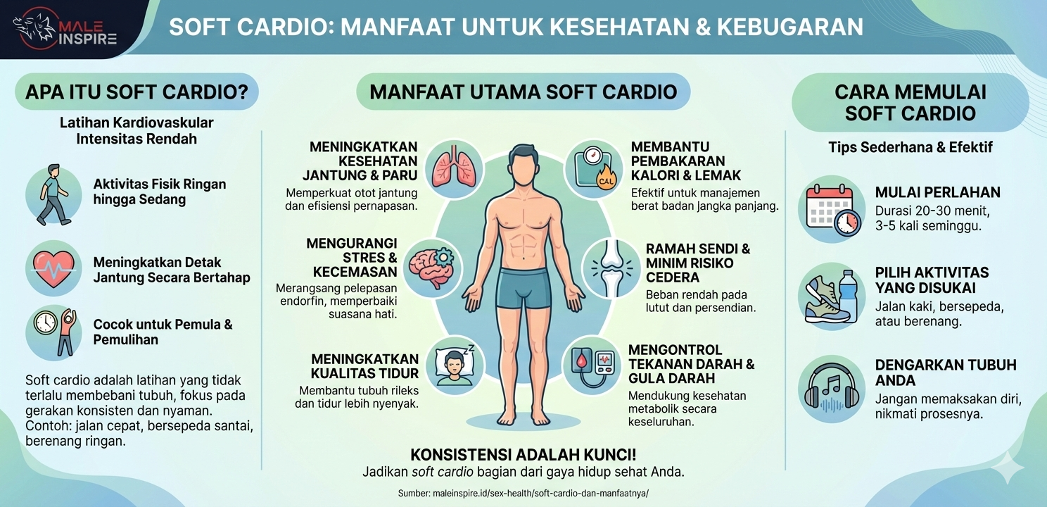 Infografis: Soft Cardio dan Manfaatnya Bagi Kebugaran Tubuh