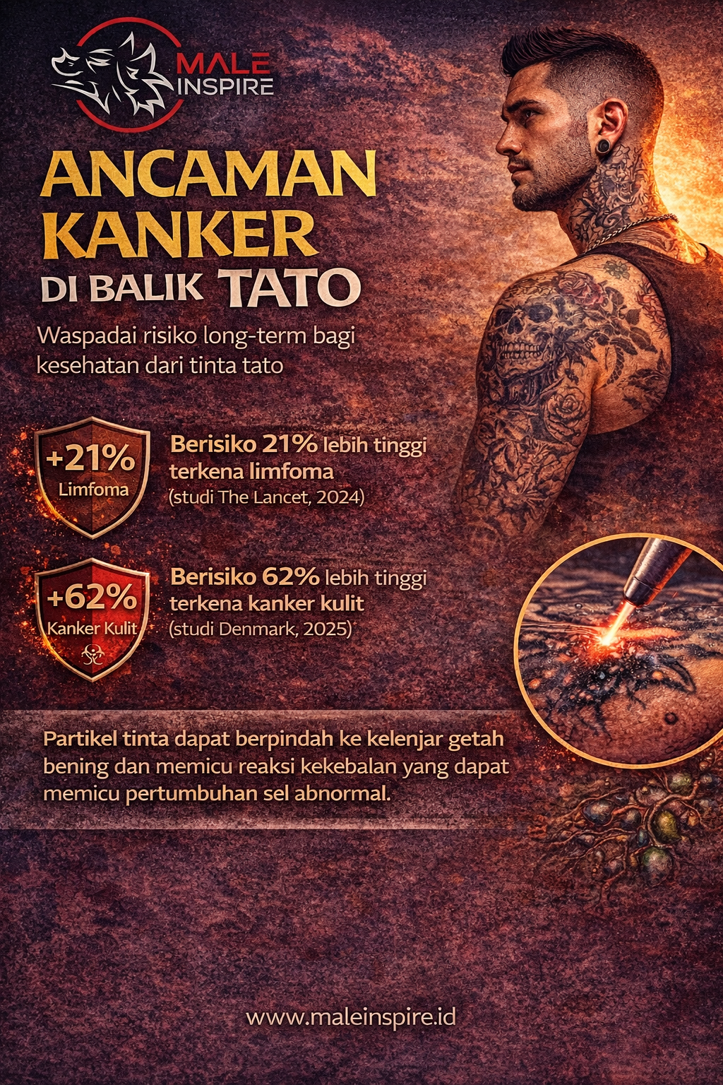 Infografis: Ancaman Kanker di Balik Memiliki Tato