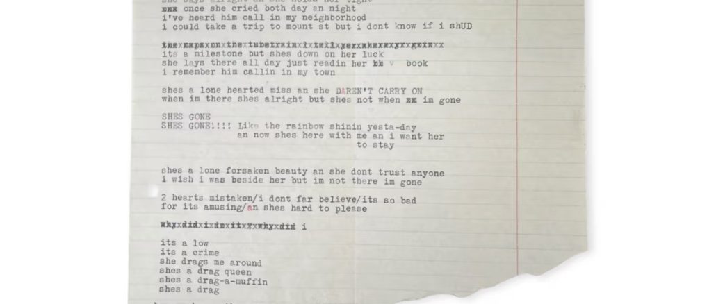 lirik lagu bob dylan