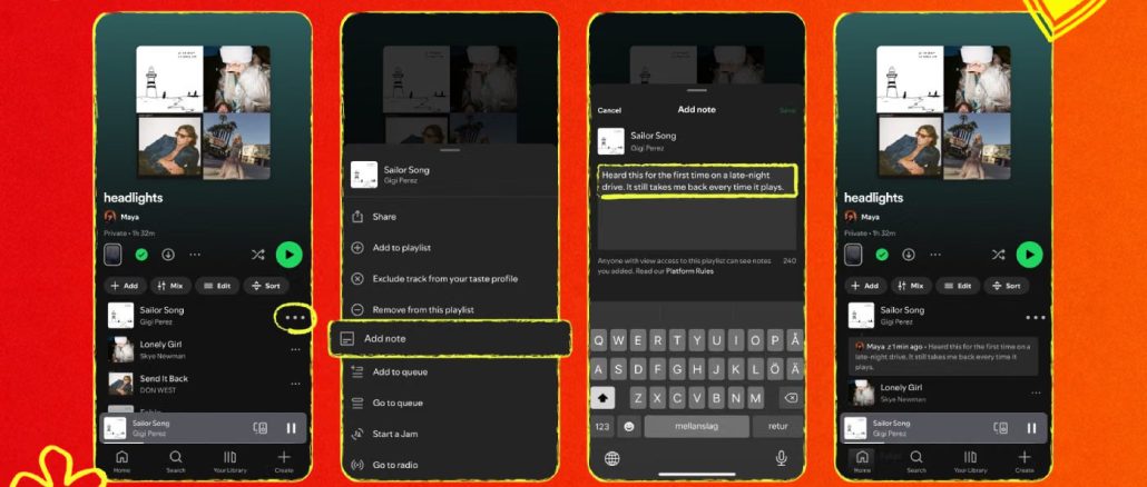 User Notes Spotify