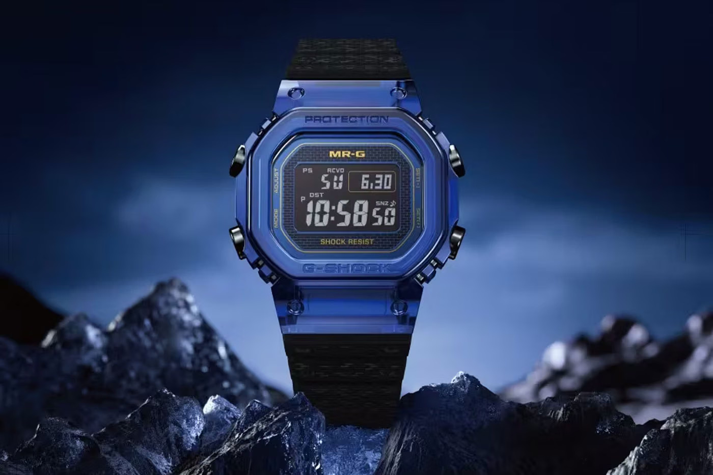 Mengusung Safir Biru Mewah, Casio G-Shock MRG-D5000 Blue Sapphire Dibanderol Rp1,3 Miliar